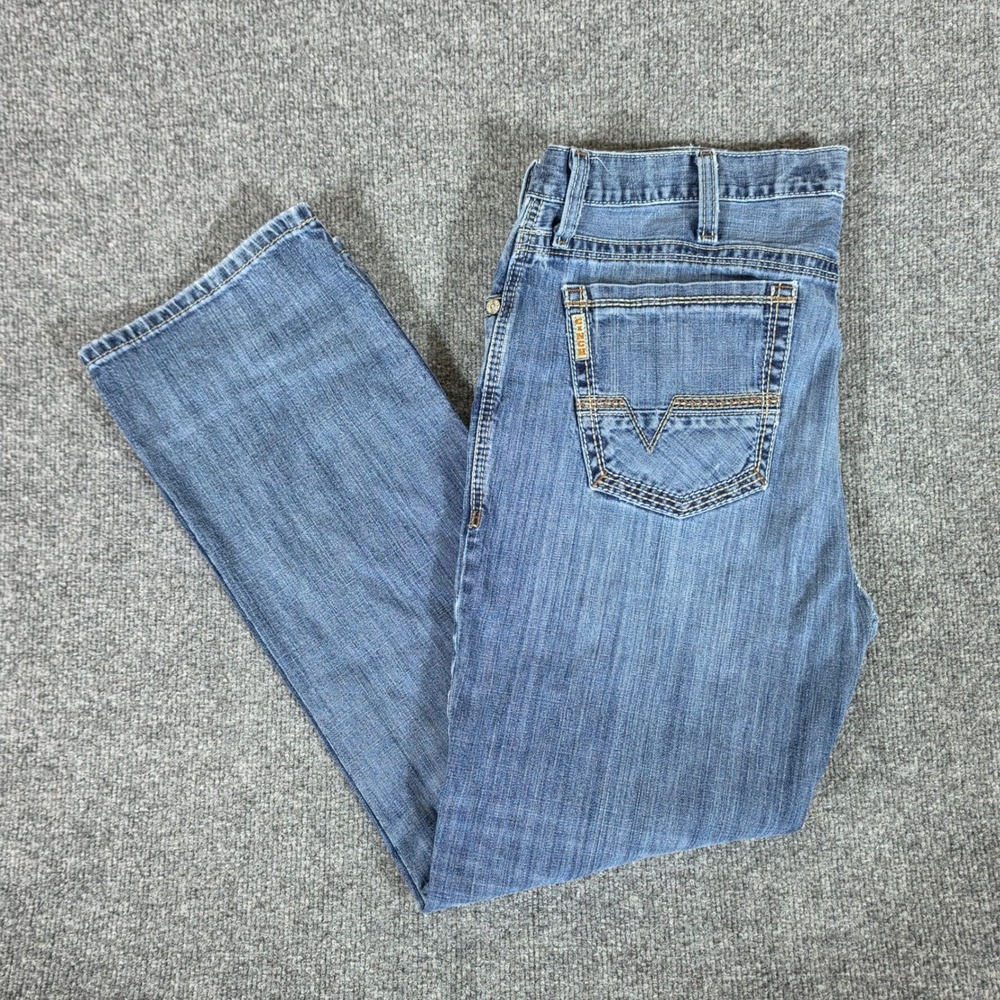 Cinch Ian Slim Bootcut Jeans Mens Medium Wash Blue Denim Tagged 38x30 Act 36x28